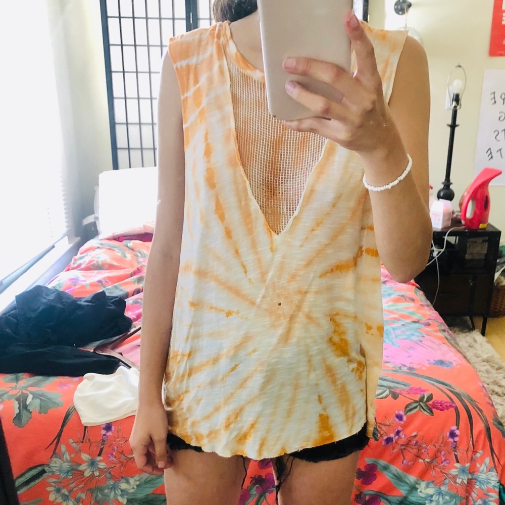 LF Summer Tie Dye Mesh Top